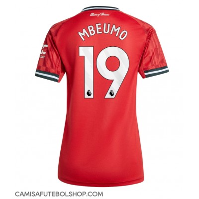 Camisa de time de futebol Manchester United Bryan Mbeumo #19 Replicas 1º Equipamento Feminina 2025-26 Manga Curta Camisa de time de futebol Manchester United Bryan Mbeumo #19 Replicas 1º Equipamento Feminina 2025-26 Manga Curta